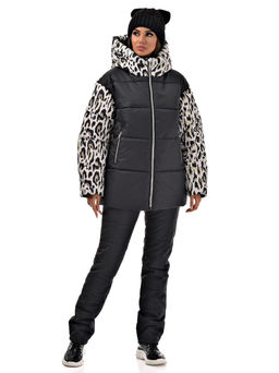 до -20, синтепон 300 г с дизайнерским принтом, зимняя куртка - А+б коллекция фото 2