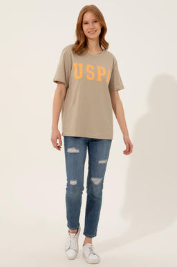 Женская футболка цвета хаки Неожиданная скидка в корзине - U.s. polo assn фото 4