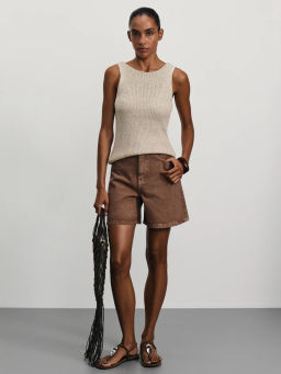 Джинсовые шорты А-силуэта / Zarina