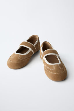 SUEDE SPORTY BALLERINA - Zara фото 3