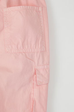 Pembe K?z Cocuk %100 Pamuk Cep Detayl? Wide Leg Lastikli Dokuma Pantolon TKDSS25PL00004 - Trendyolmilla фото 6