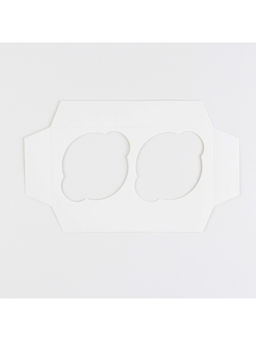 Цена за 5 шт. Коробка для капкейков, кондитерская упаковка, 2 ячейки «Магнолии», 16 х 8 х 10 см