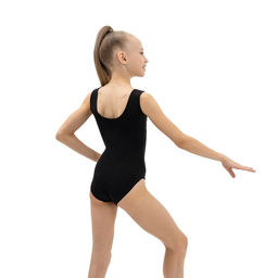 Купальник гимнастический Grace Dance, на широких бретелях, р. 28, цвет чёрный  фото 4