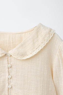 CAMISA PUNTILLA / Crudo - Zara фото 4