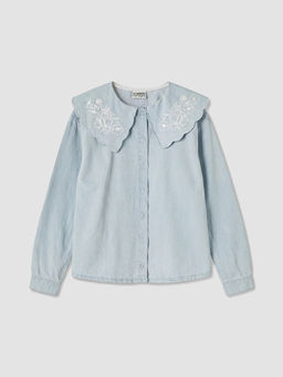 Bebe Yaka K?z ?ocuk Jean G?mlek