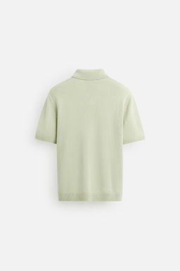 TEXTURED KNIT POLO SHIRT - Zara фото 13