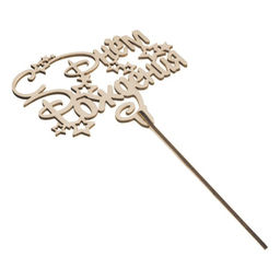 Цена за 5 шт. Топпер для торта «С днём рождения», МИКС