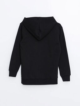 Kap??onlu Erkek ?ocuk Kal?n Fermuarl? Sweatshirt