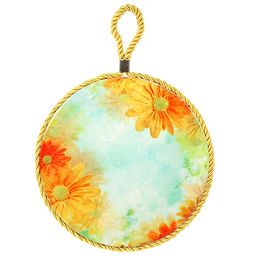 Подставка под горячее Панно Календула д16см, керамическая, в подарочной упаковке (Китай)