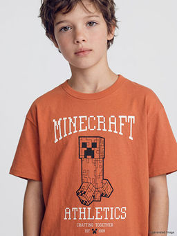 Minecraft Bask?l? Erkek ?ocuk Ti??rt