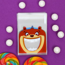 Цена за 100 шт. Пакет БОПП с липкой лентой, "Праздничное ассорти", 10*10+3см