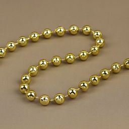 Бусы на нитях, 7.5 мм, 9±1 м, цвет золотой