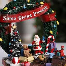 Светодиодная фигура «Ярмарка подарков» 26×20×16.5 см, полистоун, от батареек АА×3, USB, свечение мульти