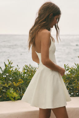 VESTIDO HALTER VUELO / Blanco roto - Zara фото 8