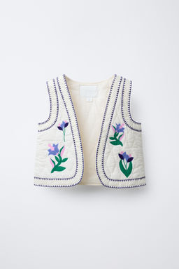 WAISTCOAT WITH TULIP EMBROIDERY