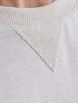 Свободный свитшот с принтом и разрезами из эластичного футера двухнитки без начеса - Vilatte фото 6