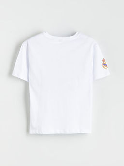 Bisiklet Yaka Real Madrid Bask?l? Erkek ?ocuk Ti??rt