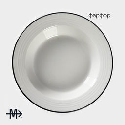 Тарелка глубокая Magistro «Морской бриз», 400 мл, d=20 см, фарфор, белая
