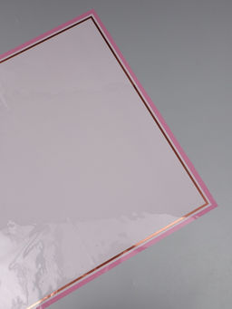 Цена за 20 шт. Плёнка для цветов «Двойная кайма», светло-розовый, 57×57±2 см