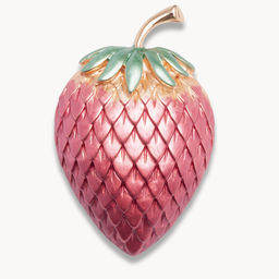 Брошь на магните в виде спелой клубники металлическая - Модные истории фото 3
