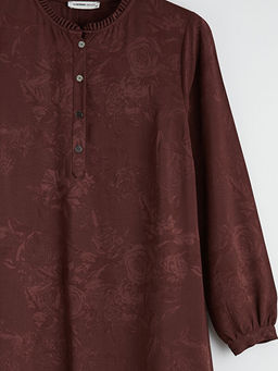 Hakim Yaka F?rf?rl? Desenli Elbise