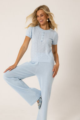 SS-2500 джемпер женский голубой - Mozart фото 3