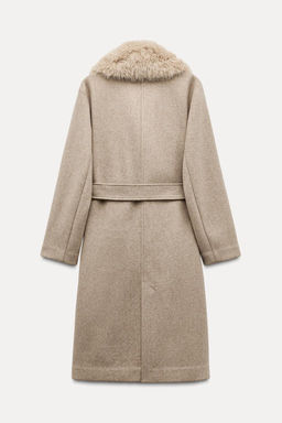 FAUX FUR LAPEL COAT - Zara фото 4