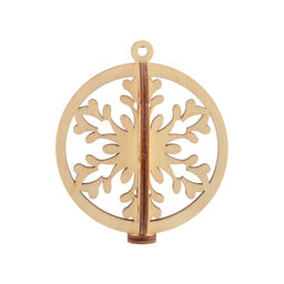 Заготовка для декорирования Mr. Carving КЛ-44 Подвеска объемная Шар фанера d 7 см х 0.3 см 3 снежинка  фото 7