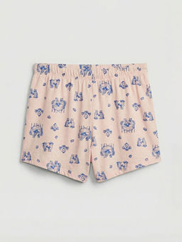 Beli Lastikli Bask?l? Kad?n ?ort Pijama Alt