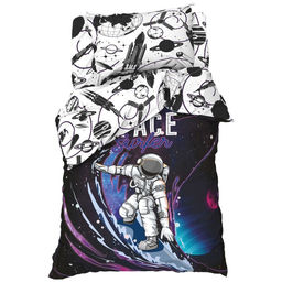 Постельное бельё Этель 1,5 сп Space surfer 143х215 см, 150х214 см, 50х70 см -1 шт, 100 % хлопок, бязь