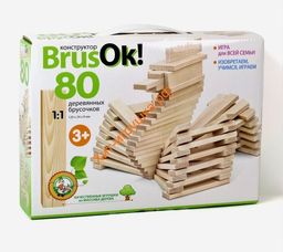 Конструктор деревянный BrusOк! 80 дет. 02946, 02946