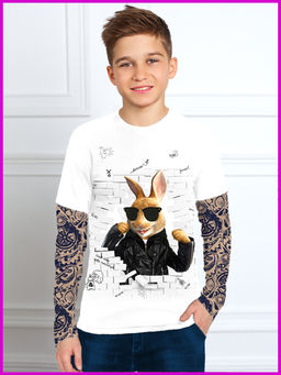 Футболка с длинным рукавом "Майк",белый