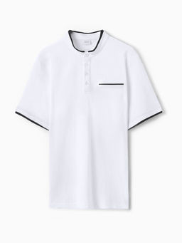 Футболка поло мужская MINAKU REGULAR FIT: белая, р-р 46