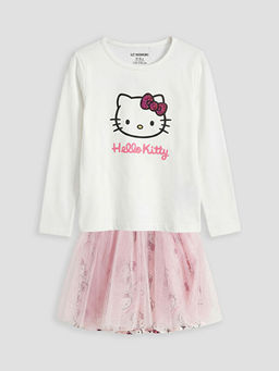 Hello Kitty Bask?l? K?z ?ocuk Ti??rt ve T?t? Etek