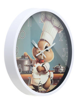 Часы настенные интерьерные «Кролик-шеф», для кухни, бесшумные, плавный ход, d=29.5 см, толщина 4.5 см
