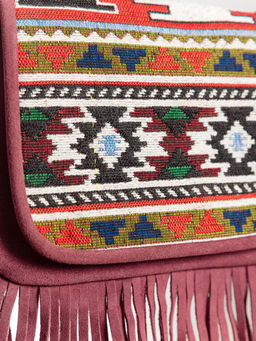 Сумка замшевая с бахромой через плечо 1113/2/31 - Ганг фото 3