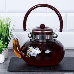 Чайник 1300 мл жаропрочное стекло / 9908E3-2(1300) /уп 24 / - Галеонтрейд фото 4