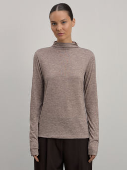 Джемпер из вискозы с воротником стойкой / Zarina  фото 3