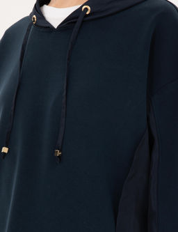 Lacivert Oversize Modal Kuma_ Sweatshirt - Pierre cardin фото 7