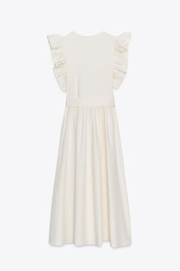 RUFFLED CONTRAST DRESS - Zara фото 7