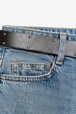Z1975 MID-WAIST STRAIGHT BELTED JEANS - Zara фото 7