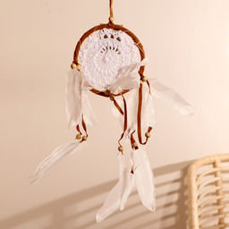 Ловец снов «Позитив», 0.7×12×40 см, коричнево-белый