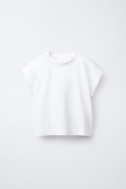 PLAIN T-SHIRT WITH TAB DETAIL - Zara фото 2