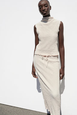FALDA MIDI TEXTURA / Crudo - Zara фото 9