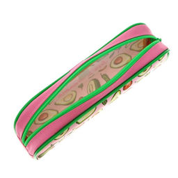 Пенал школьный, текстиль, 8×21×4 см«Авокадо»