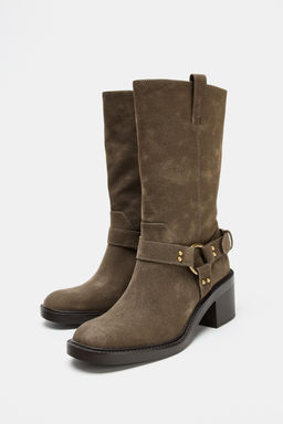 BIKER HEEL ANKLE BOOTS - Zara фото 3