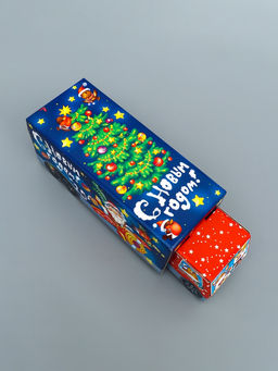 Подарочная коробка Новогодняя Фура «Новогодний пилотаж» с анимацией 36×15×10 см