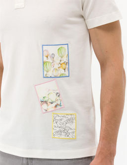 Ekru Bask_l_ Bisiklet Yaka Ti__rt