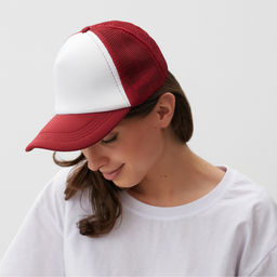 Бейсболка с сеткой MINAKU, бордовая, размер 56-58