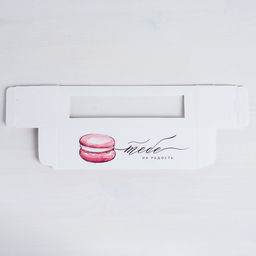 Цена за 5 шт. Коробка для макарун, кондитерская упаковка, «Тебе на радость» 18×5.5×5.5 см